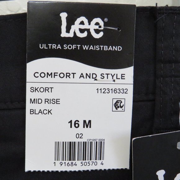 Lee* Women's 2" Belt Loop Multipocketed Midrise Regular Fit Stretch Skort~ 16M - Picture 5 of 11